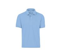 Poloshirt TRIGEMA "TRIGEMA Poloshirt DELUXE Piqué", Jungen, Gr. 116, blau (horizont), 100% Baumwolle, Basic, Shirts (82012459-116) horizont