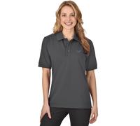 Poloshirt TRIGEMA "TRIGEMA Poloshirt in Piqué-Qualität", Damen, Gr. 5XL, grau (anthrazit), 100% Baumwolle, Basic, Shirts (36920267-5XL) anthrazit