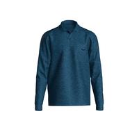 Poloshirt TRIGEMA "TRIGEMA Poloshirt mit Brusttasche", Damen, Gr. M, blau (jeans, melange), Piqué, 100% Baumwolle, Basic, ohne Ausschnitt, Shirts (26835016-M) jeans, melange