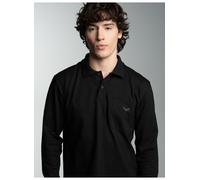 Poloshirt TRIGEMA "TRIGEMA Poloshirt mit Brusttasche", Herren, Gr. 4XL, schwarz, Piqué, 100% Baumwolle, Basic, ohne Ausschnitt, Shirts (39460902-4XL) schwarz
