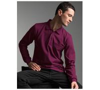 Poloshirt TRIGEMA "TRIGEMA Poloshirt mit Brusttasche", Herren, Gr. L, rot (sangria), Piqué, 100% Baumwolle, Basic, ohne Ausschnitt, Shirts (15878827-L) sangria