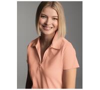 Poloshirt TRIGEMA "TRIGEMA Poloshirt ohne Knopfleiste", Damen, Gr. XL, puder, Piqué, 100% Baumwolle, Basic, ohne Ausschnitt, Shirts (97470328-XL) puder