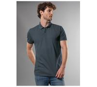 Poloshirt TRIGEMA "TRIGEMA Slim Fit aus DELUXE-Piqué" Gr. M, grau (anthrazit) Herren Shirts (13252200-M) anthrazit