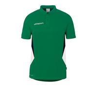 Poloshirt UHLSPORT "POLO SHIRT Equipe 29 Kids", Mädchen, Gr. 128, grün (lagune, weiß, schwarz), Obermaterial: 100% Polyester Pol. recyc.., Shirts (10305307-128) lagune, weiß, schwarz