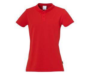 Poloshirt UHLSPORT "POLO SHIRT Essential Prime Women", Herren, Gr. XS, rot, Obermaterial: 57% Baumwolle CO(Bio). 38% Polyester Pol. recyc.. 5% Elasthan EL., Shirts (19076040-XS) rot