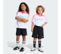 POLOSHIRT UND SHORTS SET, LOCKER GESCHNITTEN, NADELSTREIFEN White / Black 116