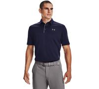 Poloshirt UNDER ARMOUR "Tech Polo", Herren, Gr. M, grau (midnight navy, graphite, graphite), Jersey, Obermaterial: 100% Polyester, normal, Rundhals, Shirts, gerader Rumpfabschluss, normale Schnittform