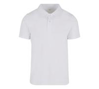 Poloshirt URBAN CLASSICS "Urban Classics Sorona Polo Tee", Herren, Gr. M, weiß, 70% Baumwolle, 30% Polyester (Sorona), unifarben, normal, amerikanischer Ausschnitt, Shirts (28326910-M) weiß