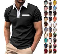 Poloshirts für Herren Kurzarm Golf Tennis Tshirt Polo Shirts Atmungsaktives Polohemd Slim Fit Muskel-Poloshirt Outdoor Sport Kurzarmhemd Knopfleiste Freizeithemd Artikel unter 5 Euro