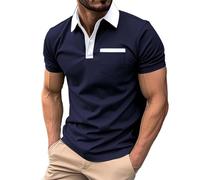 Poloshirts für Herren Kurzarm Golf Tennis Tshirt Polo Shirts Atmungsaktives Polohemd Slim Fit Muskel-Poloshirt Outdoor Sport Kurzarmhemd Knopfleiste Freizeithemd Warehouse Deals Angebote