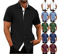 Poloshirts Für Herren, Umlegekragen Kurze Ärmel Einfarbige Arbeits Business Hemd T-Shirts Comfort Fit Golf Tennis Herren Tee Shirts Modern Fit Tshirt