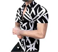 Poloshirts Herren 3D Bedruckte T-Shirt Casual Slim Fit Hemd Herren Kurzarm Herrenhemden Sommer Casual Top Reißverschluss Männer Revers Hemd Freizeitshirts