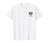 Polska Polen Adler Symbol Flagge Polnisches Wappen Emblem Preisgünstiges Grafik-T-Shirt, Herren, Weiß, M