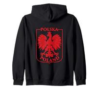 Polska Polnischer Adler Vintage Distressed Polen Wappen Kapuzenjacke