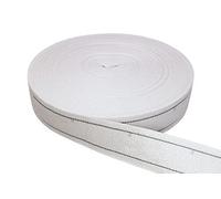 Polster Rücken Gummigurte Elastikmaterial Weiss 6 cm breit / 2 Streifen Dehnung 100% Meterware