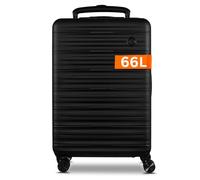 Polycarbonat Koffer Mittelgroß 66 Liter Volumen - mit TSA Schloss, Koffer & Trolleys, Reisekoffer, Hartschalenkoffer, Reisekoffer mit Rollen, Trolley, Hartschalenkoffer (Frozen Black, L, 65cm)