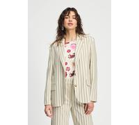 POM Amsterdam Blazer - Striped Cream Beige Größe: 42 | Leichte Jacken Outlet | Damen | Braun