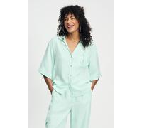 POM Amsterdam Blouse - Satin Fresh Mint Größe: 36 | Blusen Outlet | Damen | Cyan
