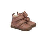 POM POM Flexible knöchelhohe Barfußschuhe aus Leder mit Wollfutter für die ersten Schritte Sneaker™ Wool Booty - Dark Rose Größe: 25
