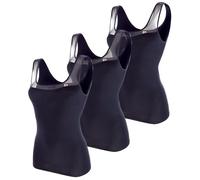 Pompadour New-Vision Achseltop 3er Pack | 48 | Schwarz (PO-0050)