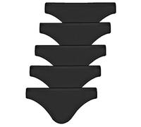 Pompadour Damen Bikinislip Organic Cotton 5er Pack Größe 40, Farbe schwarz