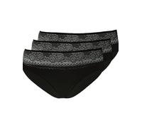 Pompadour Femme Midislip 3er Pack | 40 | Schwarz (PO-0050)