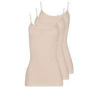 Pompadour Damen Spaghetti-TOP 3er Pack, 7733-582, 38, Biskuit