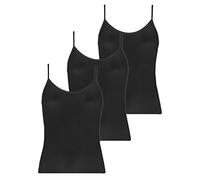 Pompadour Passion Spaghetti-Hemd 3er Pack | 38 | Schwarz (PO-0050)