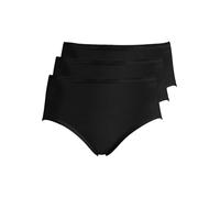 Pompadour Damen Taillenslip 3er Pack, 7739-015, 48, Schwarz