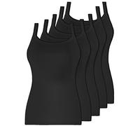 Pompadour Damen Trägerhemd Organic Cotton 5er Pack Größe 40, Farbe schwarz