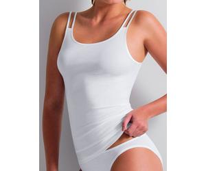 Pompadour Intime Spaghetti-Top 3er Pack | 44 | Weiss (PO-0060)