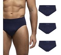 POMPEA Herren U Seamless Slip, Basic Blau, L/XL (3er Pack)