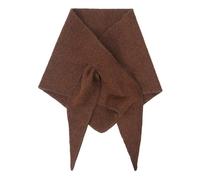 Poncho Damen Dreieckschal Schultertuch Umhang Frühling Herbst Winter Gestrickt Warm Dekorativ Umschlagtuch Schal Scarf Halstuch Kopftuch Dreieckstuch Stola für Frauen Mädchen(Coffee-3, One Size)