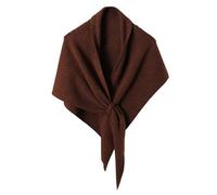 Poncho Damen Dreieckschal Schultertuch Umhang Frühling Herbst Winter Gestrickt Warm Dekorativ Umschlagtuch Schal Scarf Halstuch Kopftuch Dreieckstuch Stola für Frauen Mädchen(1-Coffee, One Size)