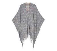 Poncho donna Liu Jo logo jacquard mix monogram grey cloud C25LJ44 2F4014 T0300 71502 TAGLIA UNICA