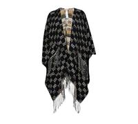 Poncho donna Liu Jo logo mix monogram nero C25LJ33 2F4014 T0300 22222 TAGLIA UNICA