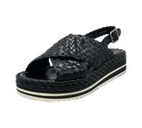 Pons Quintana Espadrilles Sandalen für Damen, schwarz, Größe 38 EU