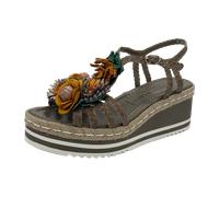 Pons Quintana Keilsandaletten für Damen, grau, Größe 37 EU