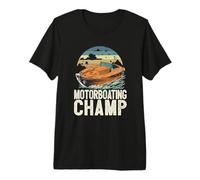 Pontoon Lake Life Boat Parade Champion Motorbootfahren Premium T-Shirt