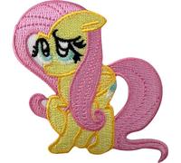 Pony Fluttershy Aufnäher zum Aufbügeln oder Aufnähen auf Kleidung, Jeansjacke, Jeans, Tasche, Basteln, besticktes Abzeichen, Stickerei-Applikation, Motiv-Aufkleber