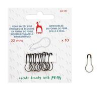 Pony Sicherheitsnadeln Messing 22mm ant.gold - 1x10Stk