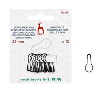 Pony Sicherheitsnadeln Messing 22mm schwarz - 1x10Stk