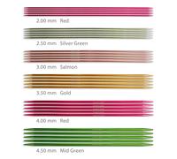 Ponyfarbenes Aluminium-Stricknadel-Set mit doppelter Spitze