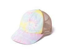 Ponyflo Original Kids Batik-Pferdeschwanz- und Messy Bun-Pony-Kappe mit Netzrücken und voller Öffnung auf der Rückseite