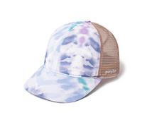 Ponyflo Original Kids Batik-Pferdeschwanz- und Messy Bun-Pony-Kappe mit Netzrücken und voller Öffnung auf der Rückseite