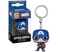 Funko Pop! Schlüsselanhänger – Captain America (Marvel Comics) – Vinyl-Minifigur