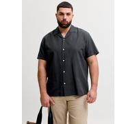 Popelin Hemd Plus Size EU5XL US3XL Schwarz