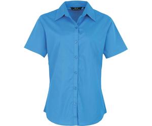 Popeline Bluse kurzarm (sapphire 54 (6XL/26))