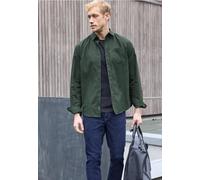 Langarmhemd STREET ONE MEN, Herren, Gr. 3XL (48), US-Größen, grün (soft olive grün), Web, 100% Baumwolle, unifarben, normal normal, V-Ausschnitt, abgesteppt, Hemden, aus reiner Baumwolle (65097716-XXX