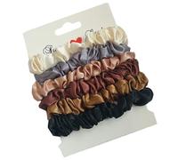 POPETPOP 12 Stück Elastische Haargummis aus Satin Seide Kleine Modische Spiral Haarbänder für Frauen und Mädchen für Täglichen Gebrauch